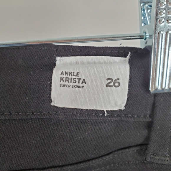 Hudson Krista Super Skinny Ankle Denim Jeans Black - Picture 10 of 11